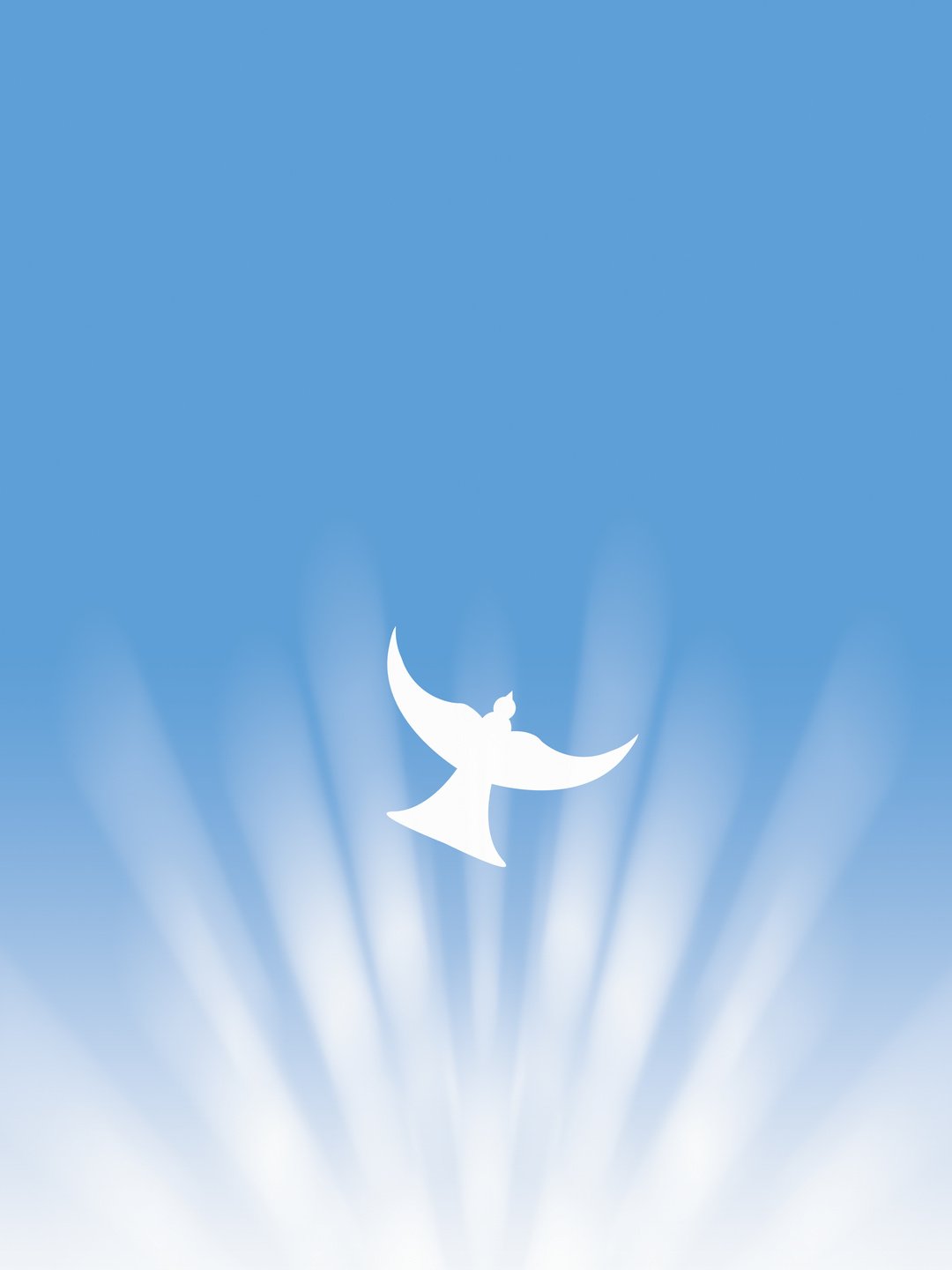 easter holy spirit peace white dove flying sun rays illustration